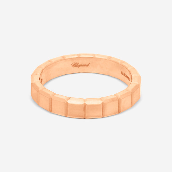 Chopard Ice Cube 18K Rose Gold Band Ring Sz. 7.25 829834-5012