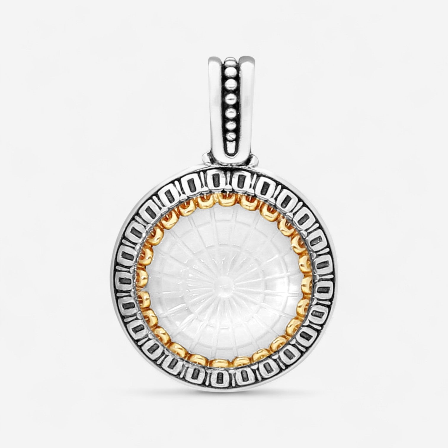 Konstantino Dome Sterling Silver & 18K Yellow Gold Mother of Pearl Pendant MEKJ732-313 - THE SOLIST