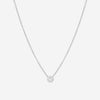 Ina Mar 18K White Gold Bezel Set Diamond 0.55ct.tw. Solitaire Pendant 16" ANK - 19303 - THE SOLIST - Ina Mar