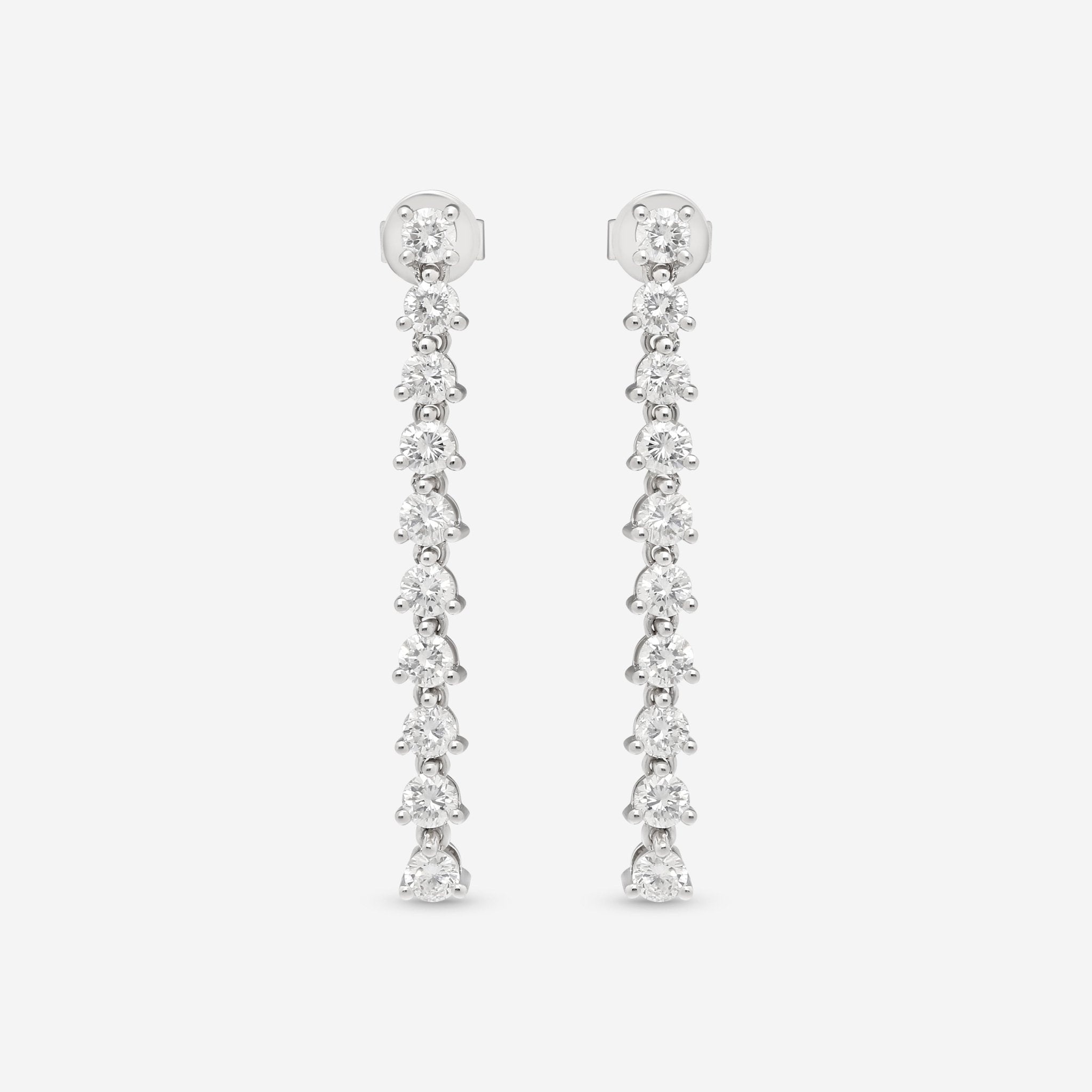 Ina Mar 18K White Gold Diamond Earrings AER - 19279 - THE SOLIST - Ina Mar