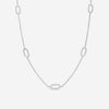 Ina Mar 18K White Gold Diamond Station Necklace ANK - 15698 - 18'' - 5S - 1 - THE SOLIST - Ina Mar