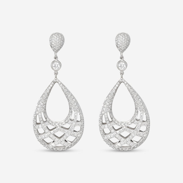 Kwiat Jacquard 18K White Gold Diamond Teardrop Earrings E - 2158 - 0 - DIA - 18KW - THE SOLIST - Kwiat