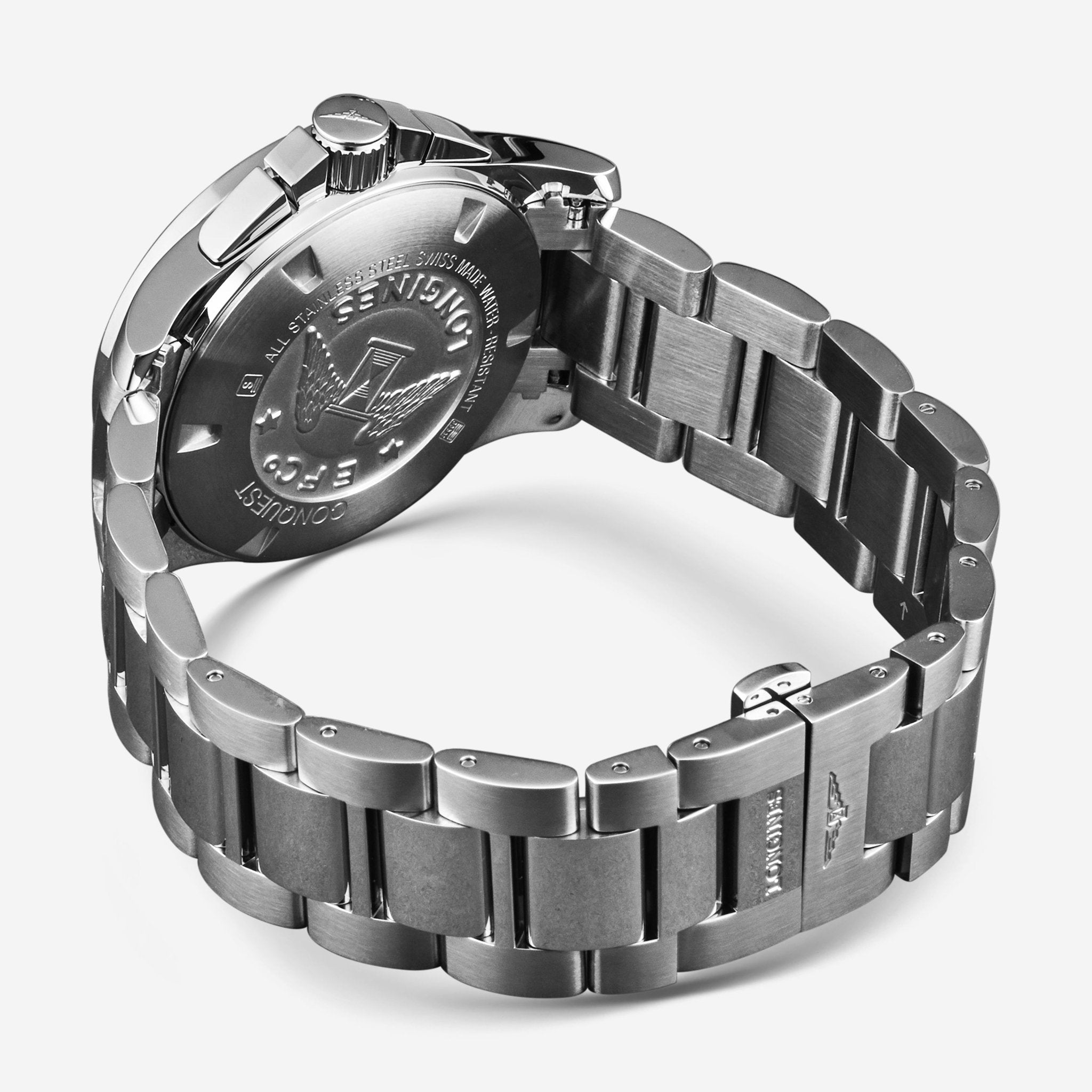 Longines Conquest Chronograph Stainless Steel Quartz Men's Watch L37024566 - THE SOLIST - Longines