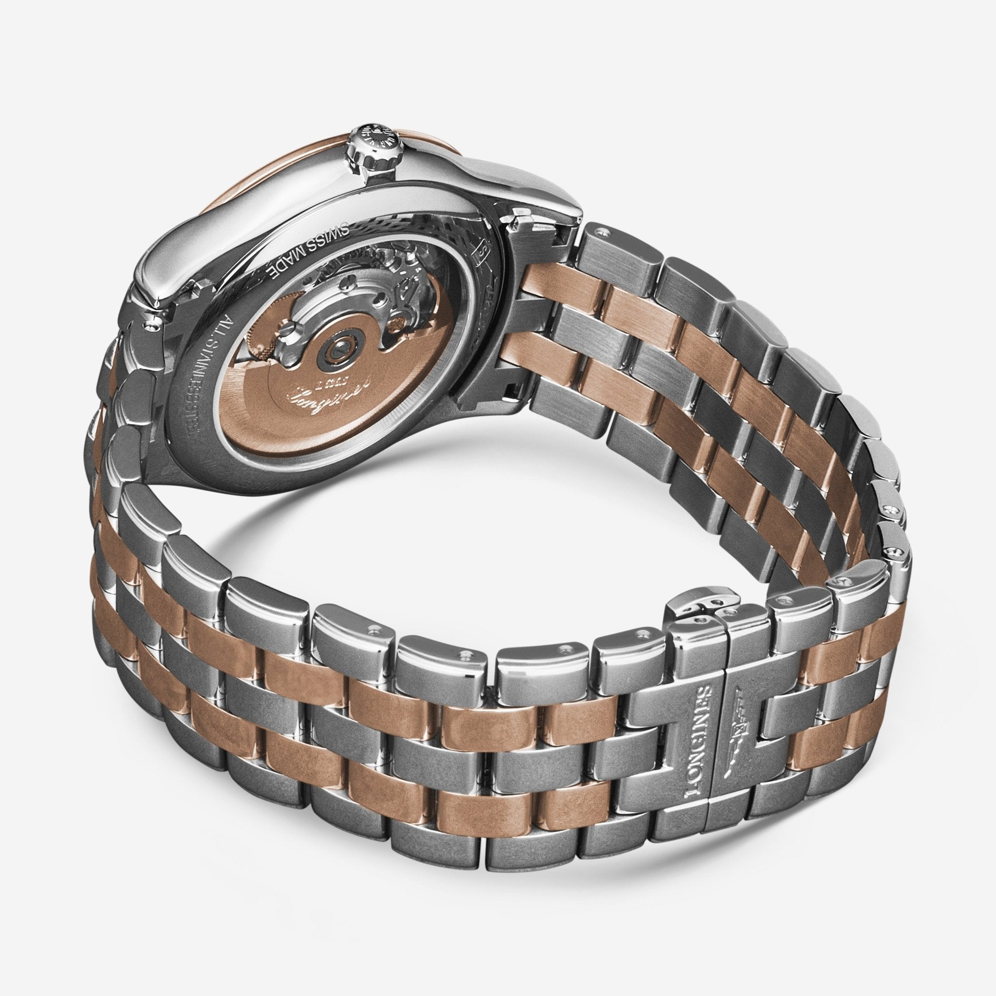 Longines Flagship Stainless Steel & 18K Rose Gold Automatic Men's Watch L48993927 - THE SOLIST - Longines
