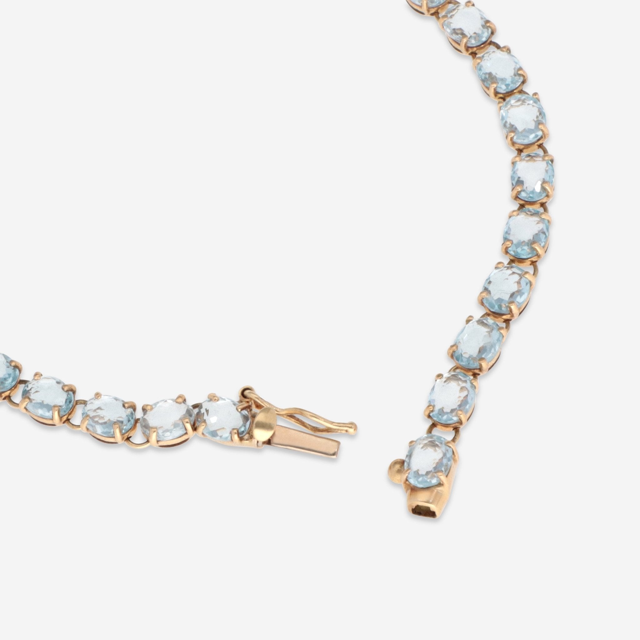 Nanis 18K Yellow Blue Topaz Chain Bracelet BI18 - 565 - THE SOLIST - Nanis