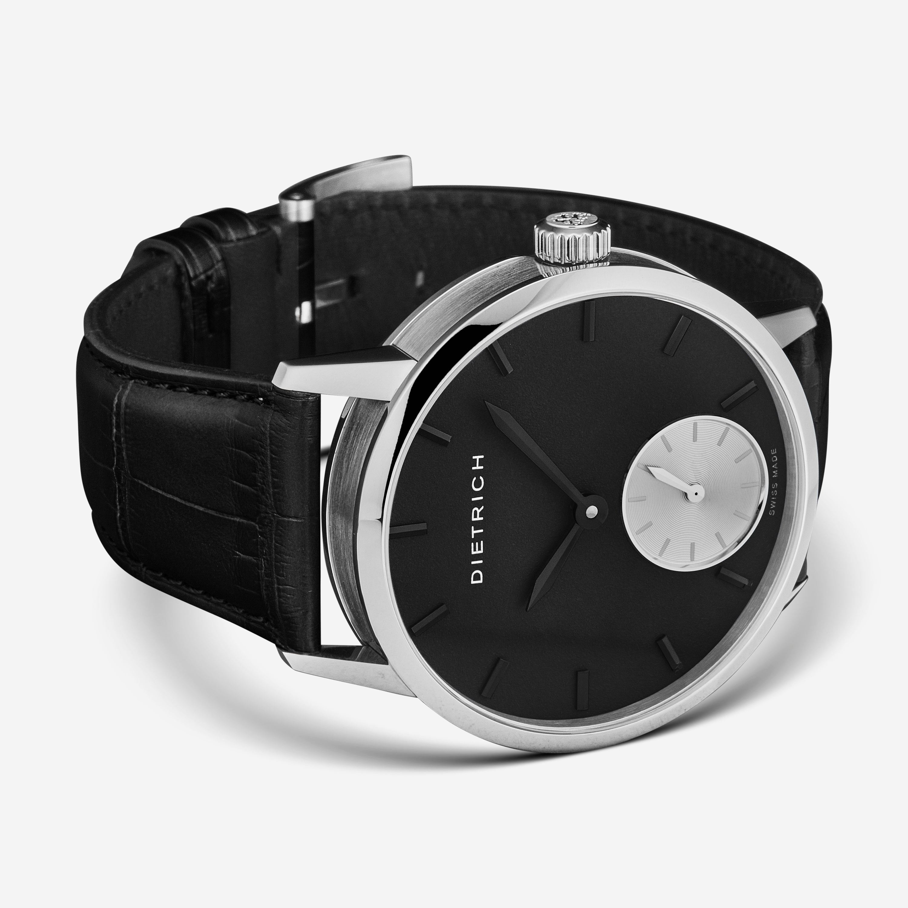 Dietrich 'Night' Stainless Steel Men's Manual Wind Watch NB.BLK - THE SOLIST