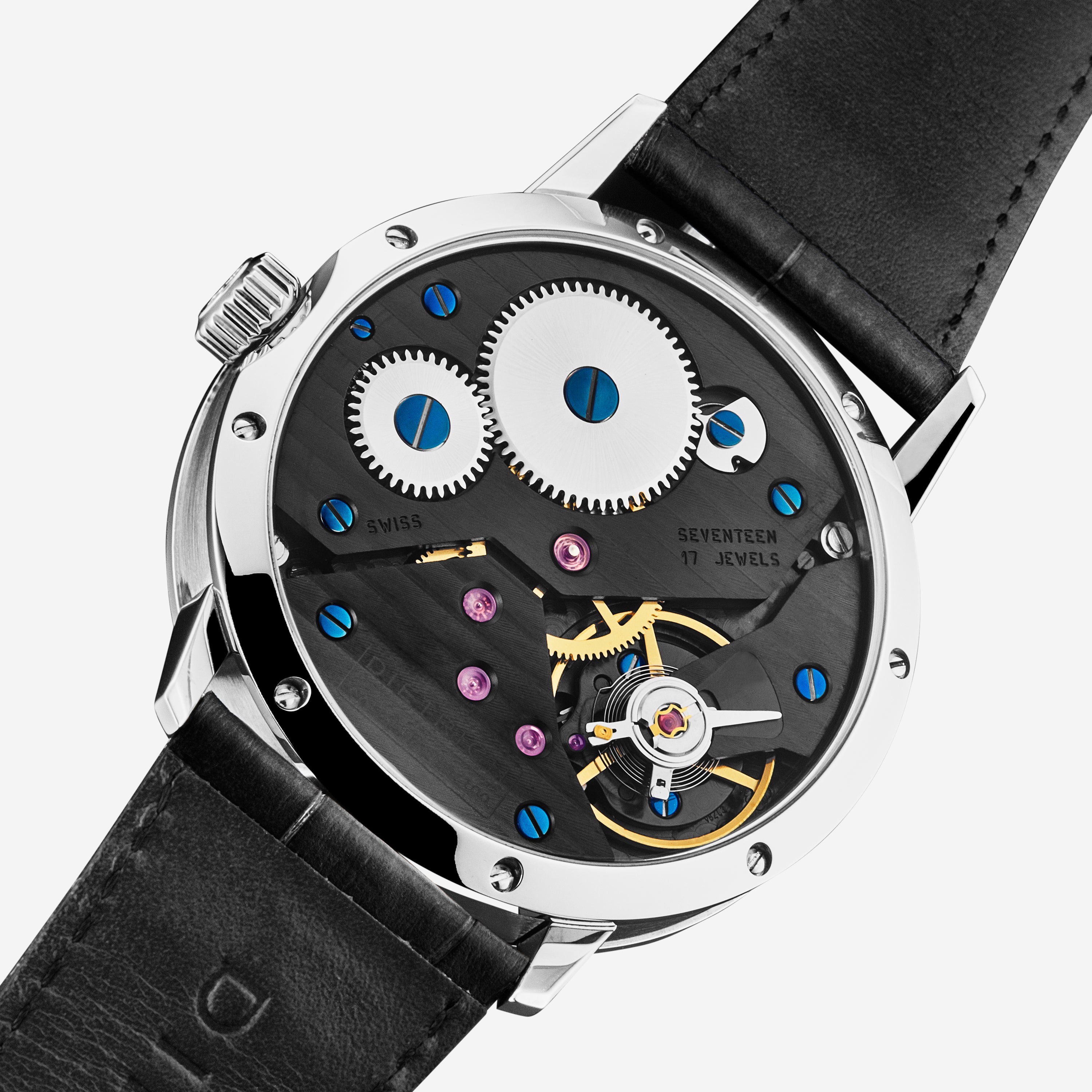 Dietrich 'Night' Stainless Steel Men's Manual Wind Watch NB.BLK - THE SOLIST