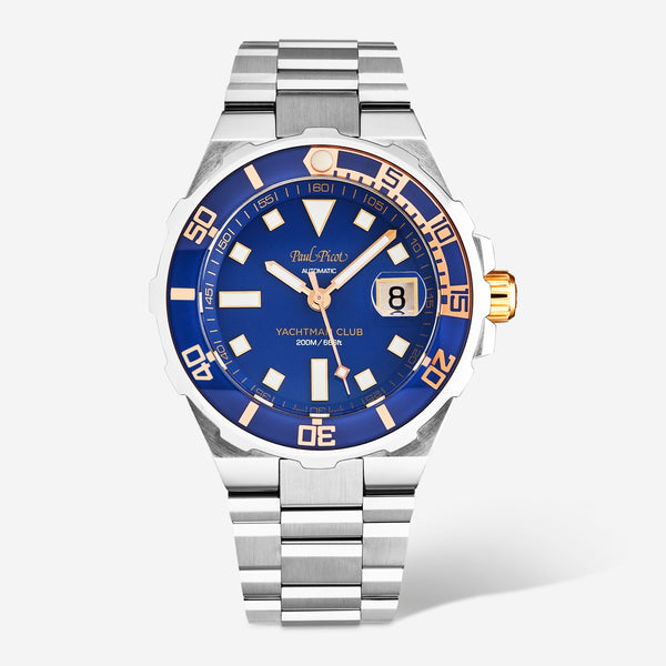 Paul Picot Yachtman Club Blue Dial Stainless Steel Men's Automatic Watch P1251BLR.SG.4000.2614