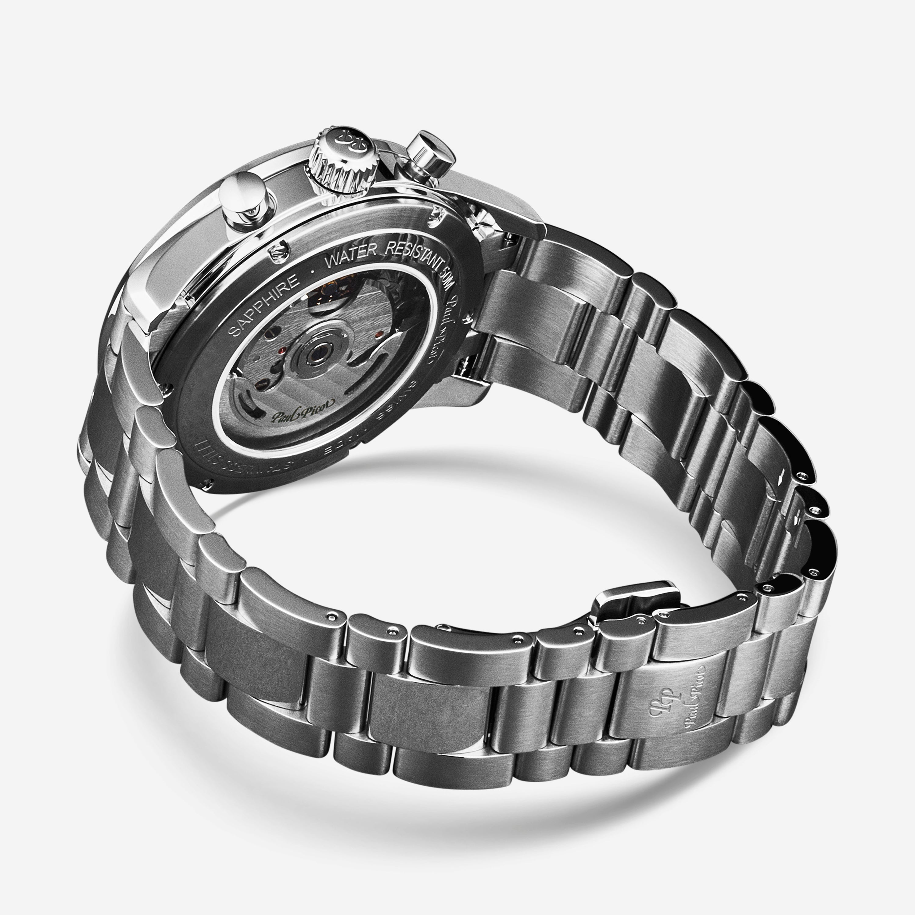 Paul Picot Gentleman Blazer Chronograph Steel Men's Automatic Watch P4309.SG.4000.2614
