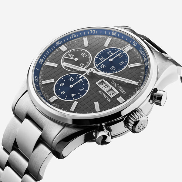 Paul Picot Gentleman Blazer Chronograph Grey Dial Men's Automatic Watch P4309.SG.4000.8614