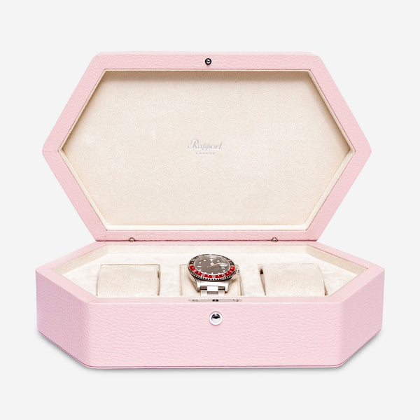 Rapport London Portobello Ice Cream Grained Leather Three Watch Box TA40 - THE SOLIST - Rapport