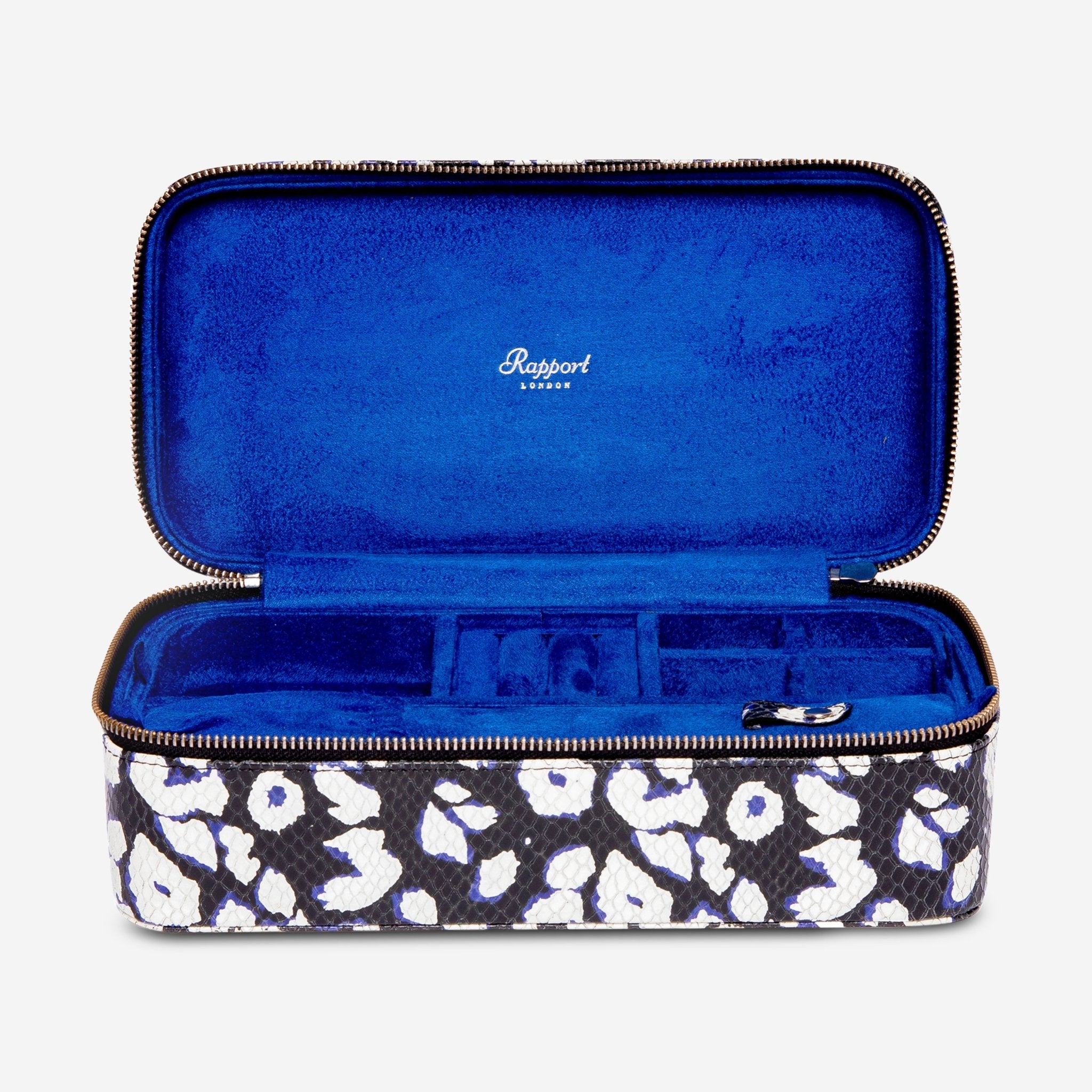 Rapport London Sloane Ocean Textured Leather Jewellery Zip Case J177 - THE SOLIST - Rapport