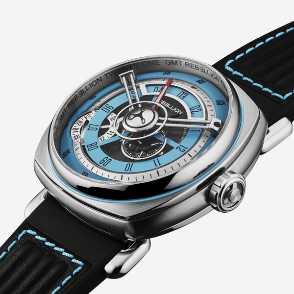 Rebellion Twenty One Stainless Steel Automatic GMT Men's Watch RB21GMT.TI.T10