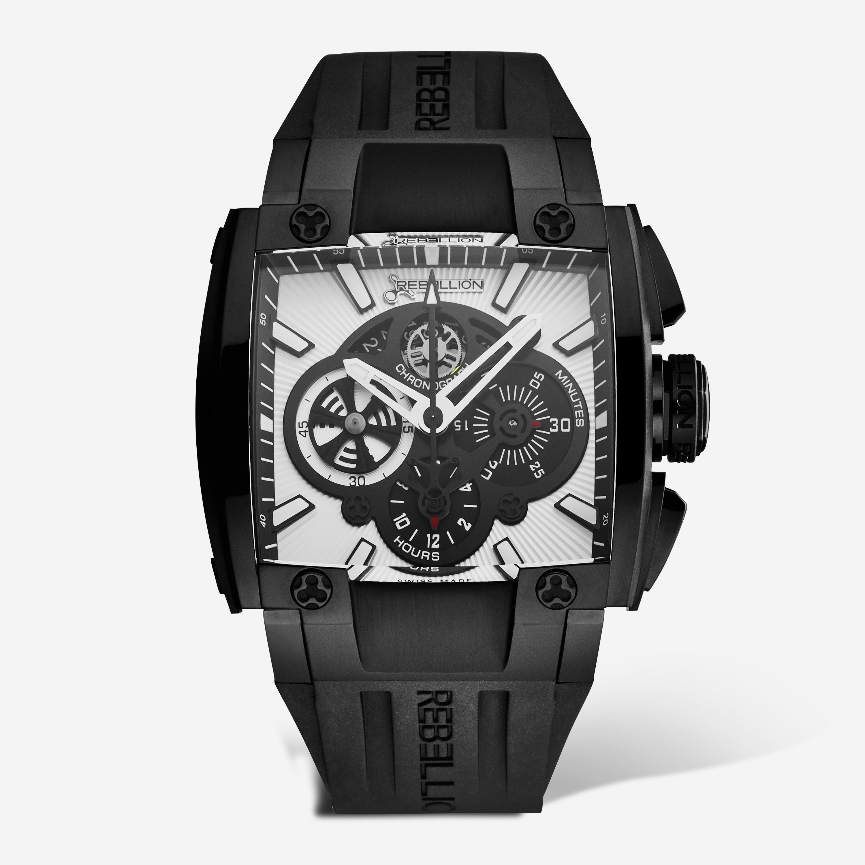 Rebellion RE1 Chronograph Stainless Steel Automatic Men's Watch RBRE1CH.SB.WH - THE SOLIST