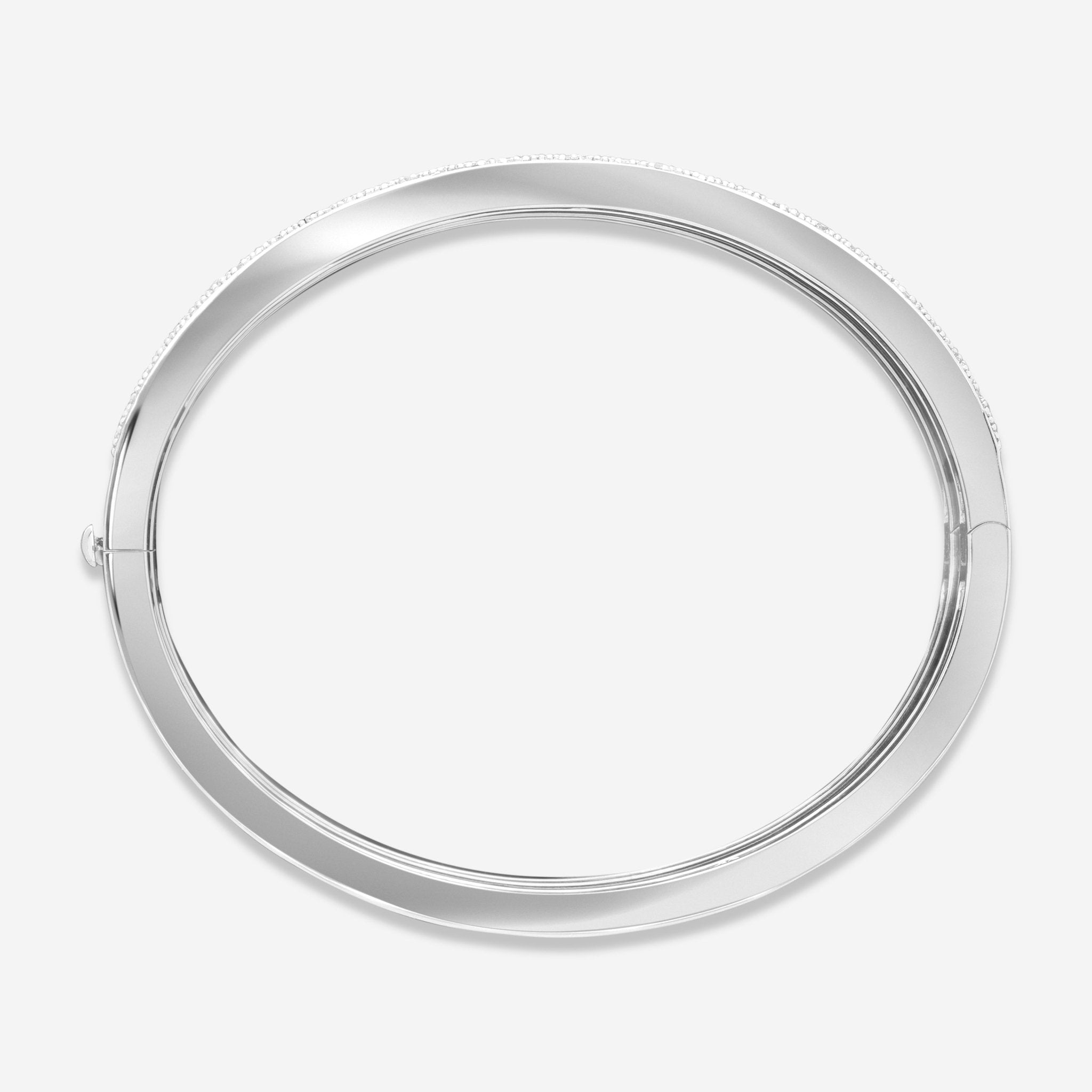 Roberto Coin Pois Moi Luna 18K White Gold Diamond Bangle Bracelet 8882509AWBAX - THE SOLIST - Roberto Coin