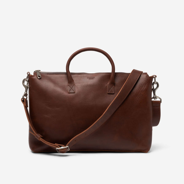 Shinola Utility Brown USA Heritage Leather Computer Brief 20242041 - Br - THE SOLIST - Shinola