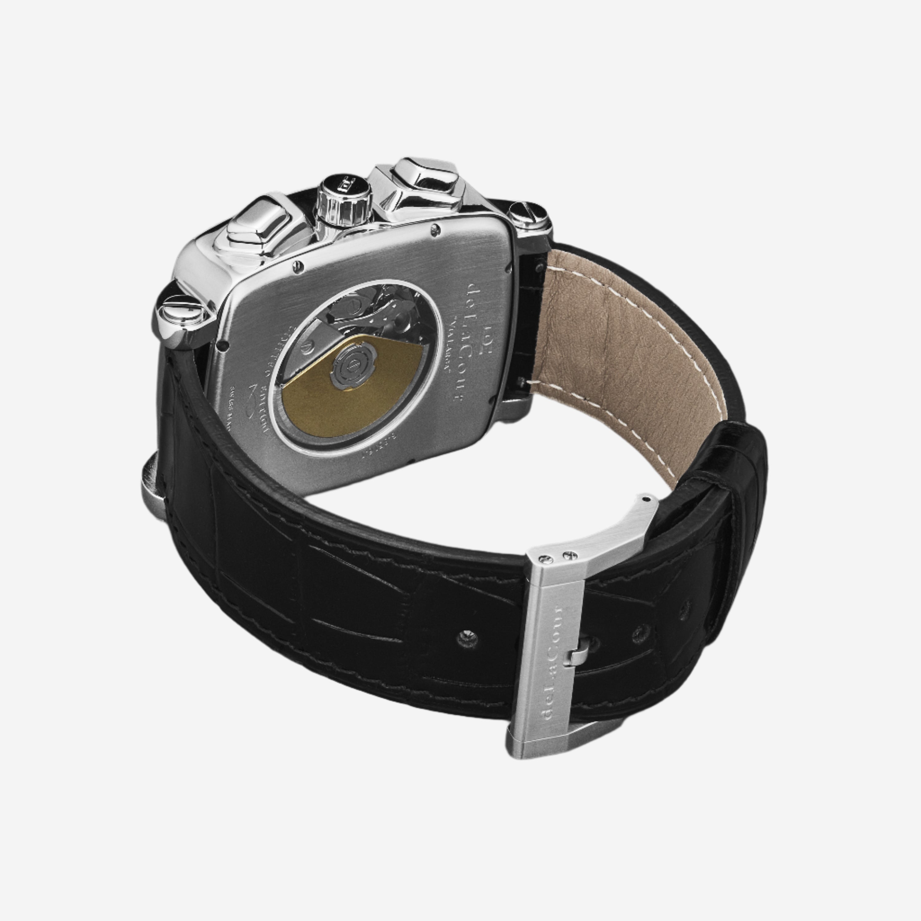 DeLaCour 'Via Larga' Chronograph Stainless Steel Men's Automatic Watch WAST1026-BLU - THE SOLIST