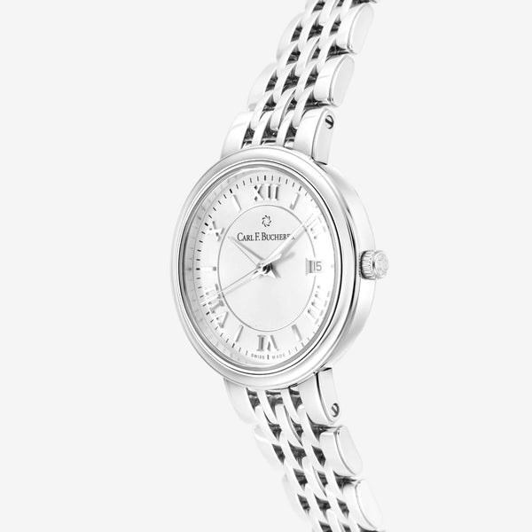 Carl F. Bucherer Adamavi Date Stainless Steel Quartz Women's Watch 00.10315.08.15.21 - ShopWorn