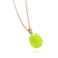 Fabergé Essence 18K Rose Gold and Neon Lime Green Lacquer Egg Pendant 1818FP3105/1P - THE SOLIST