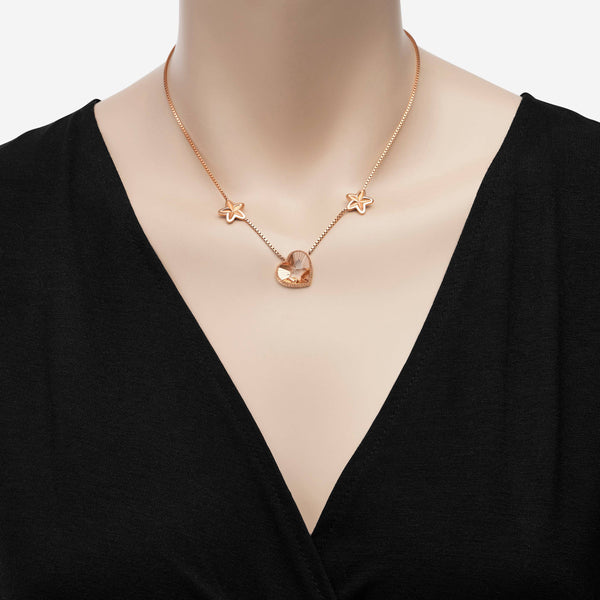 Baccarat 18K Gold Plated on Sterling Silver, Crystal Heart And Star Princess Necklace 2812891 - THE SOLIST