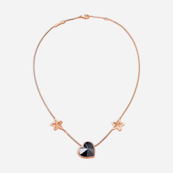 Baccarat 18K Gold Plated on Sterling Silver, Black Crystal Heart Princess Necklace 2812893 - THE SOLIST