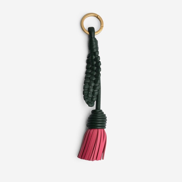 Bottega Veneta Pink And Green Leather Flower Key Chain 639721-V03H0-6613 - THE SOLIST