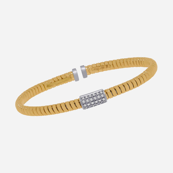 Tessitore Tubogas 18K Yellow Gold, Diamond Bangle Bracelet BT 893Y - THE SOLIST