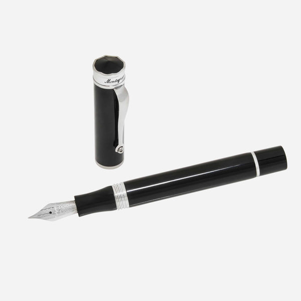 Montegrappa Ducale Black Fountain Pen (F) ISDUR2PC - THE SOLIST