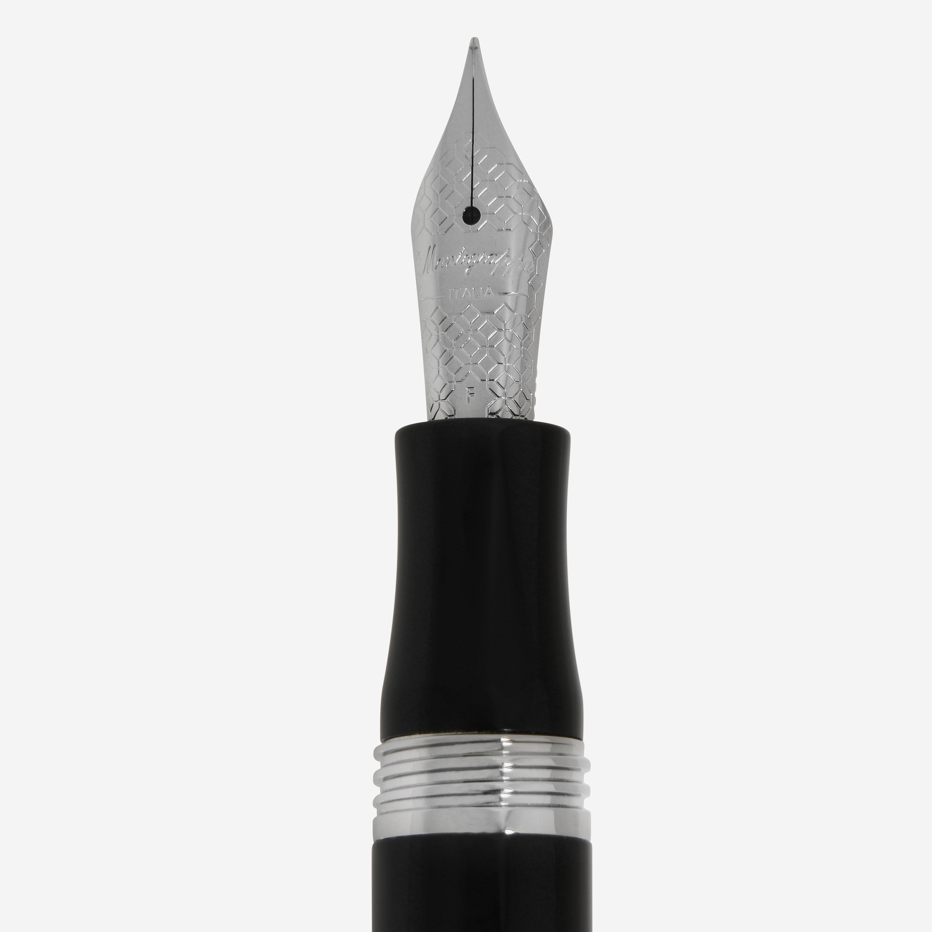 Montegrappa Ducale Black Fountain Pen (F) ISDUR2PC - THE SOLIST