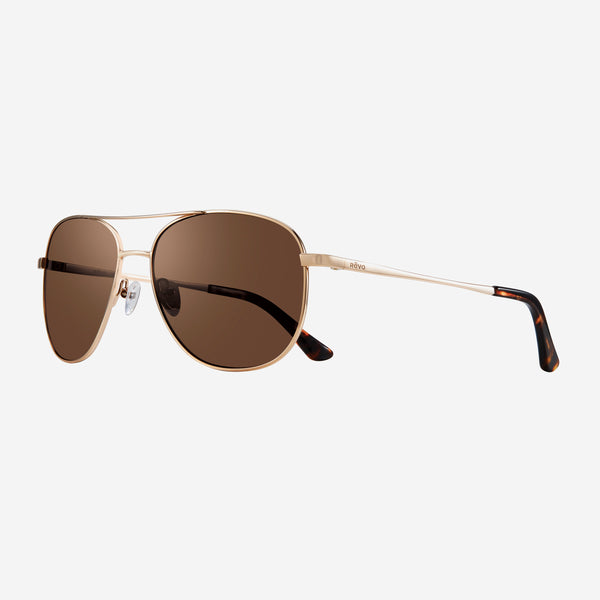 Revo Maxie Gold & Terra Aviator Sunglasses RE108004BR - THE SOLIST