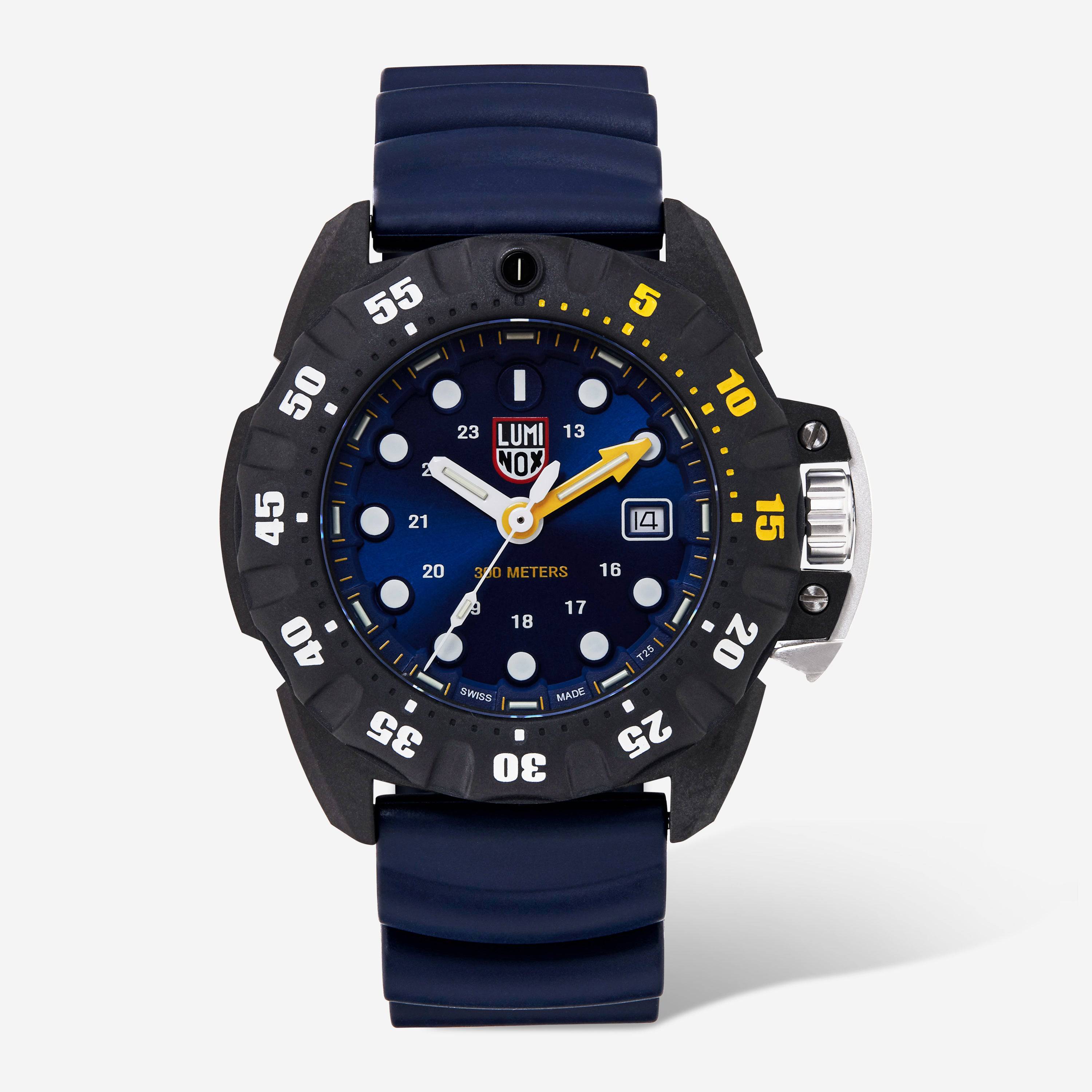 Luminox Men's Extender Scott Cassel Deep Dive Automatic 1520 Blue Rubber Watch Band - FPX.2204.40Q.K