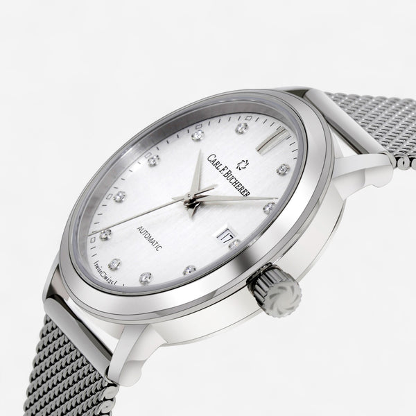 Carl F. Bucherer Adamavi Date Diamond Stainless Steel Women's Automatic Watch 00.10320.08.17.21