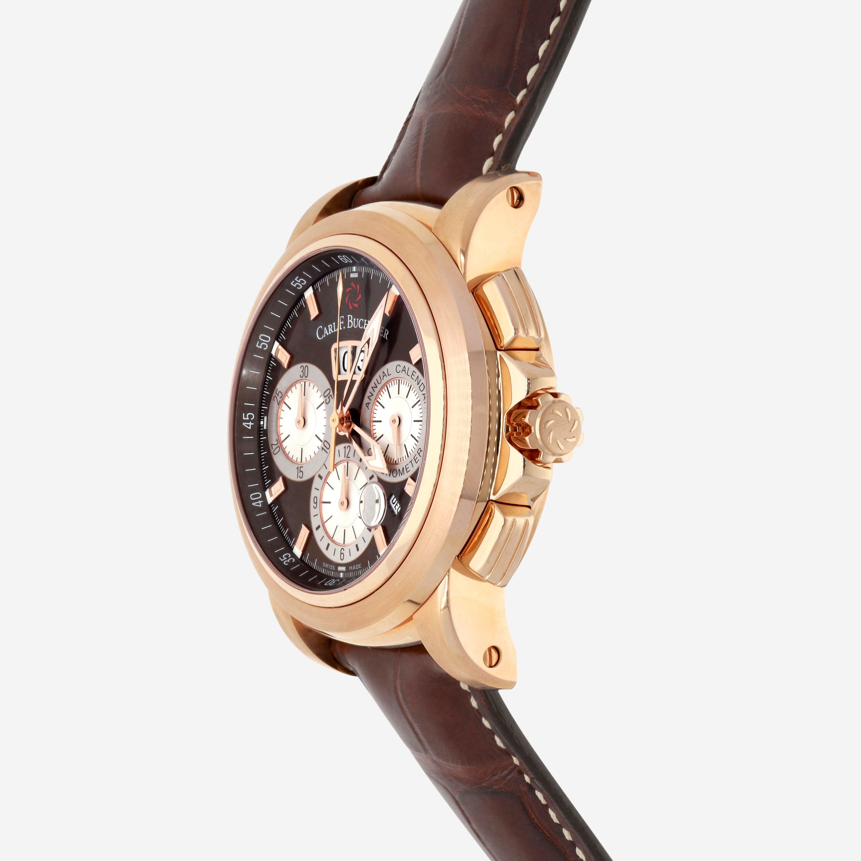 Carl F. Bucherer Patravi 18k Rose Gold Chronodate 42mm Annual 