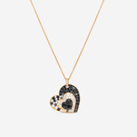 Crivelli 18K Rose Gold Diamond Crooked Heart Pendant Necklace 000-3011NS - THE SOLIST