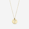 Roberto Coin Tiny Treasures 18K Yellow Gold Diamond Circle "T" Necklace 000801AYCHXT - THE SOLIST