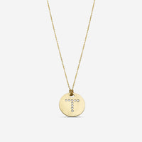 Roberto Coin Tiny Treasures 18K Yellow Gold Diamond Circle "T" Necklace 000801AYCHXT - THE SOLIST