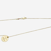 Roberto Coin Tiny Treasures 18K Yellow Gold Diamond Circle "T" Necklace 000801AYCHXT - THE SOLIST