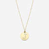 Roberto Coin Tiny Treasures 18K Yellow Gold Diamond "J" Circle Pendant Necklace 000801AYCHXJ - THE SOLIST