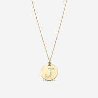 Roberto Coin Tiny Treasures 18K Yellow Gold Diamond "J" Circle Pendant Necklace 000801AYCHXJ - THE SOLIST