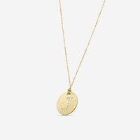 Roberto Coin Tiny Treasures 18K Yellow Gold Diamond "J" Circle Pendant Necklace 000801AYCHXJ - THE SOLIST