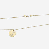 Roberto Coin Tiny Treasures 18K Yellow Gold Diamond "J" Circle Pendant Necklace 000801AYCHXJ - THE SOLIST