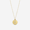 Roberto Coin Tiny Treasures 18K Yellow Gold Diamond "K" Circle Pendant Necklace 000801AYCHXK - THE SOLIST
