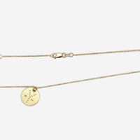 Roberto Coin Tiny Treasures 18K Yellow Gold Diamond "Y" Circle Pendant Necklace 000801AYCHXY - THE SOLIST