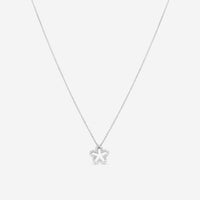 Roberto Coin Tiny Treasures 18K White Gold Diamond Flower Pendant Necklace 001253AWCHX0 - THE SOLIST