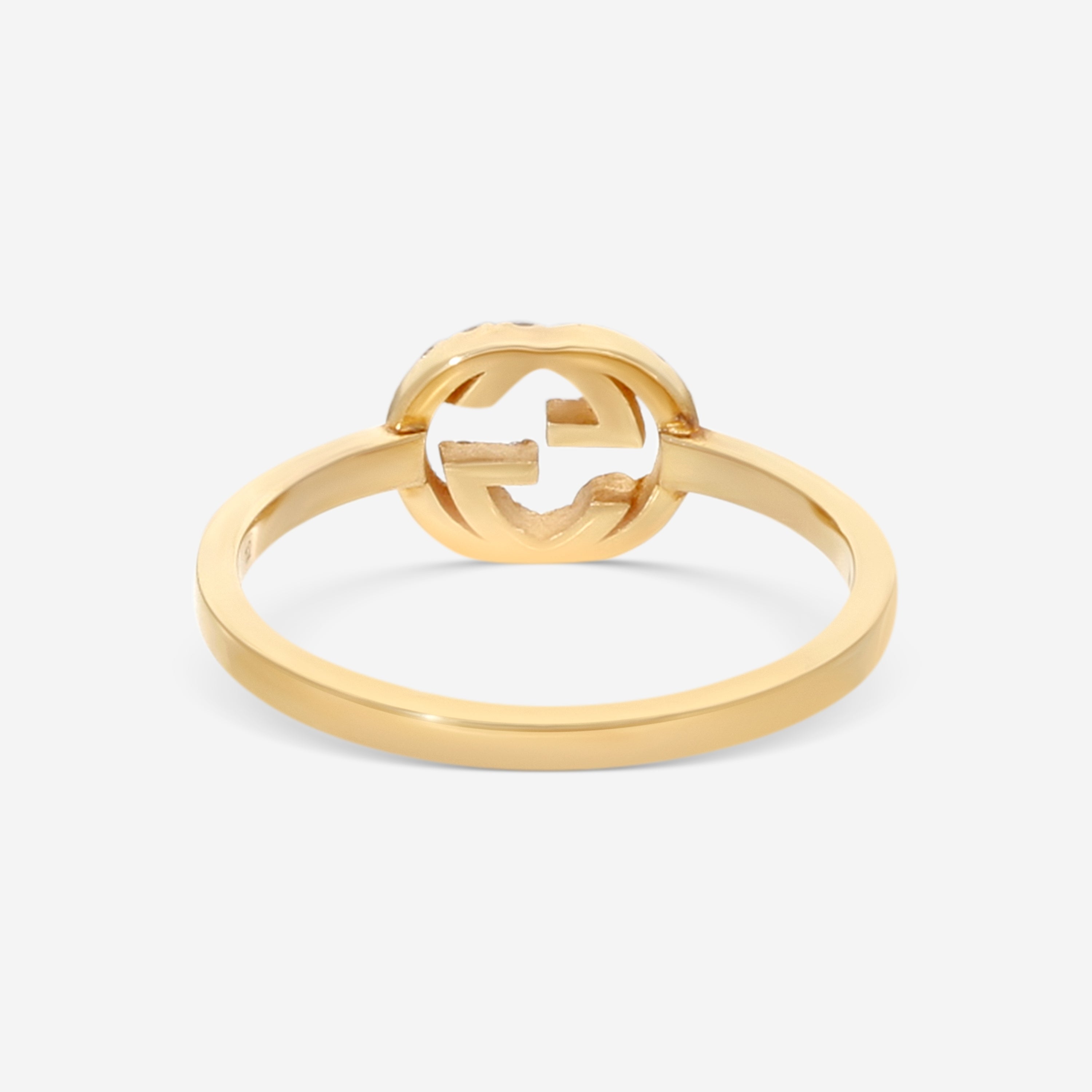 Gucci 18K Yellow Gold & Diamond Ring YBC7294120020 MSRP $1,800 - THE SOLIST