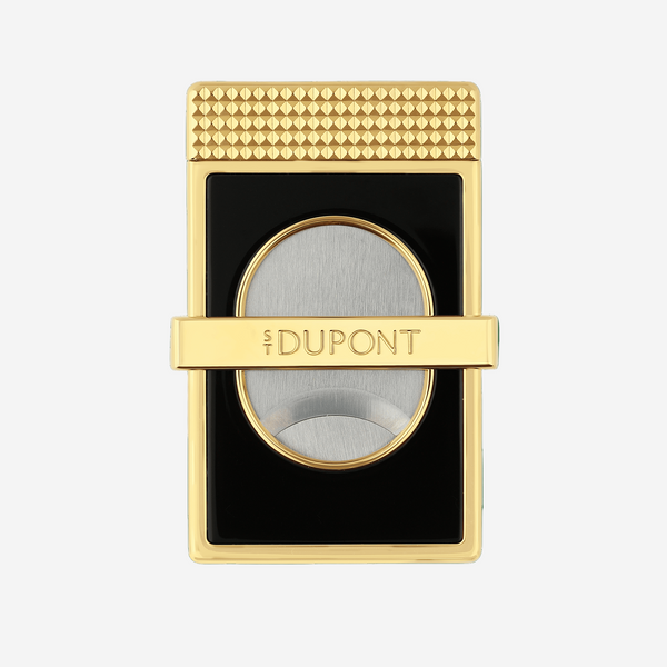 S.T. Dupont Black & Gold Metal Cigar Cutter & Slim Stand 3482