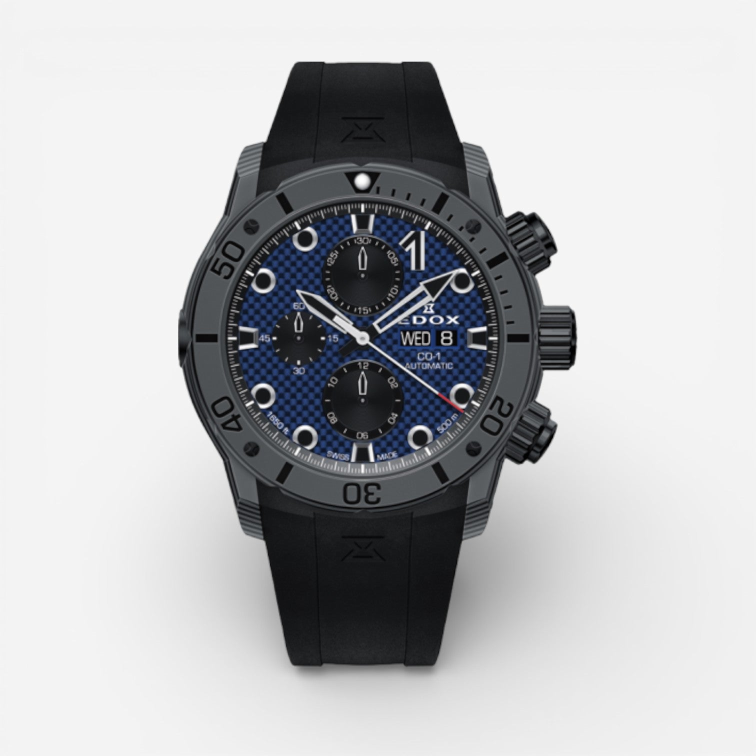 Edox CO-1 Chronograph Carbon Automatic Men's Watch 01125-CLNGN-BUNN - THE SOLIST