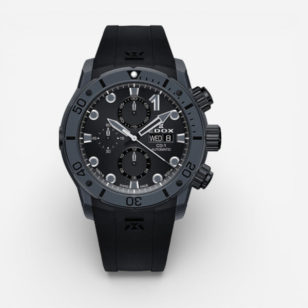 Edox CO-1 Chronograph Carbon Automatic Men's Watch 01125-CLNGN-NING