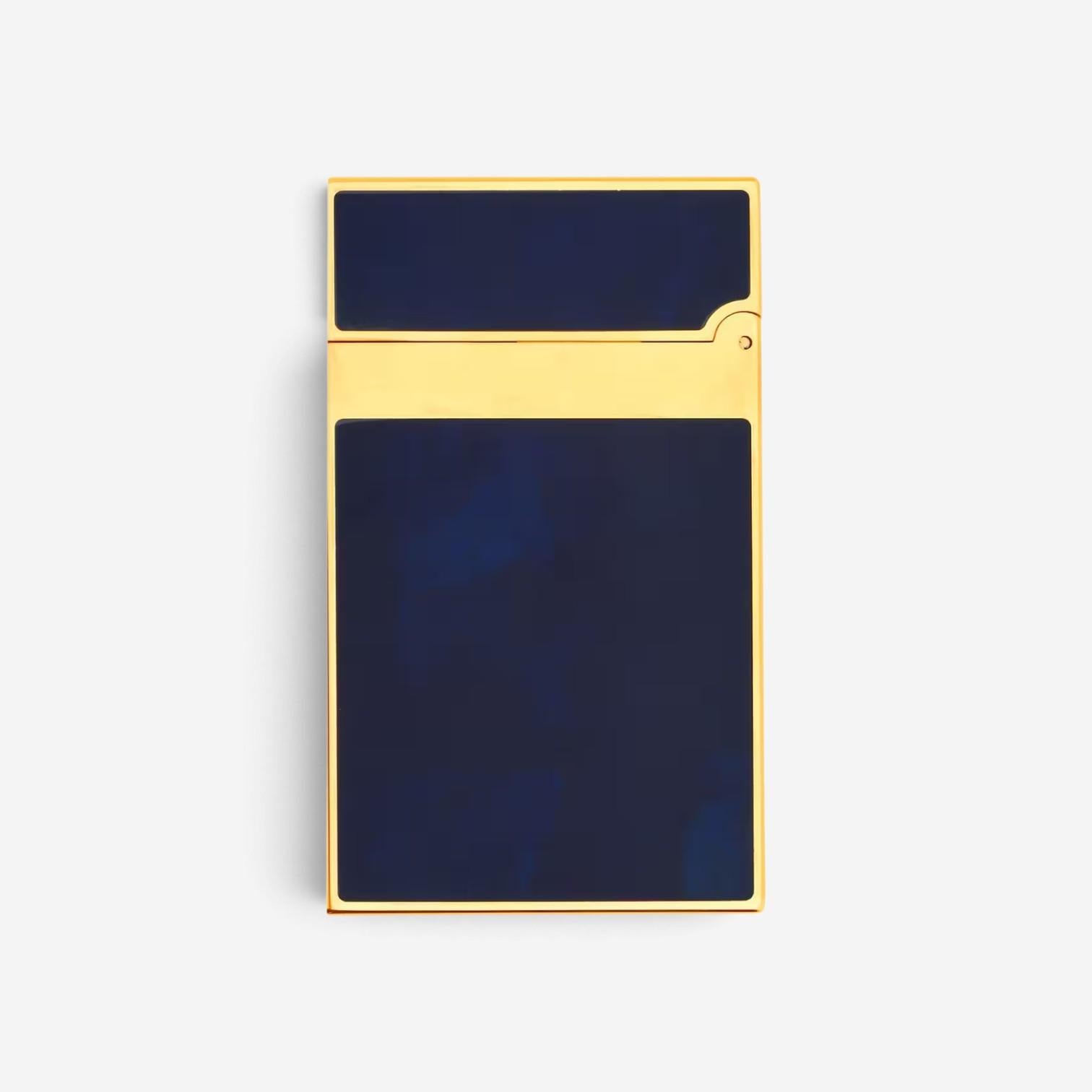 S.T. Dupont Line 2 Atelier Dark Blue Chinese Lacquer Gold Lighter 016134