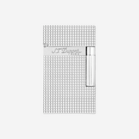 S.T. Dupont Line 2 Brass & Silver Plated Diamond Tip Lighter 16184